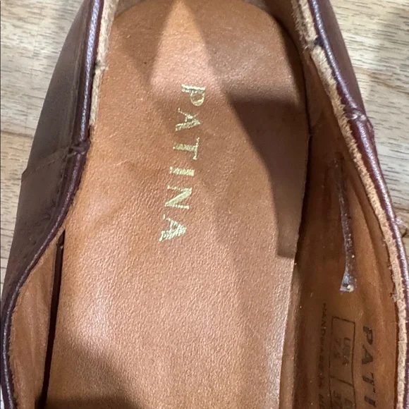 patina Brown Leather Loafers - Picture 3 of 6